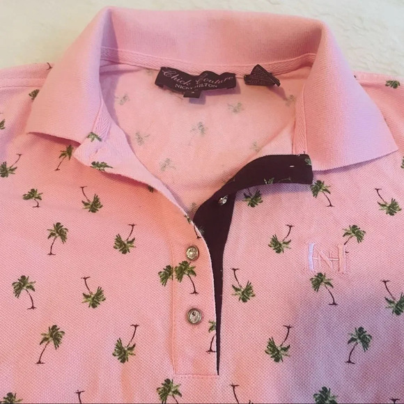 Vintage Y2K Nicky  Hilton pink preppy polo shirt - Picture 2 of 4
